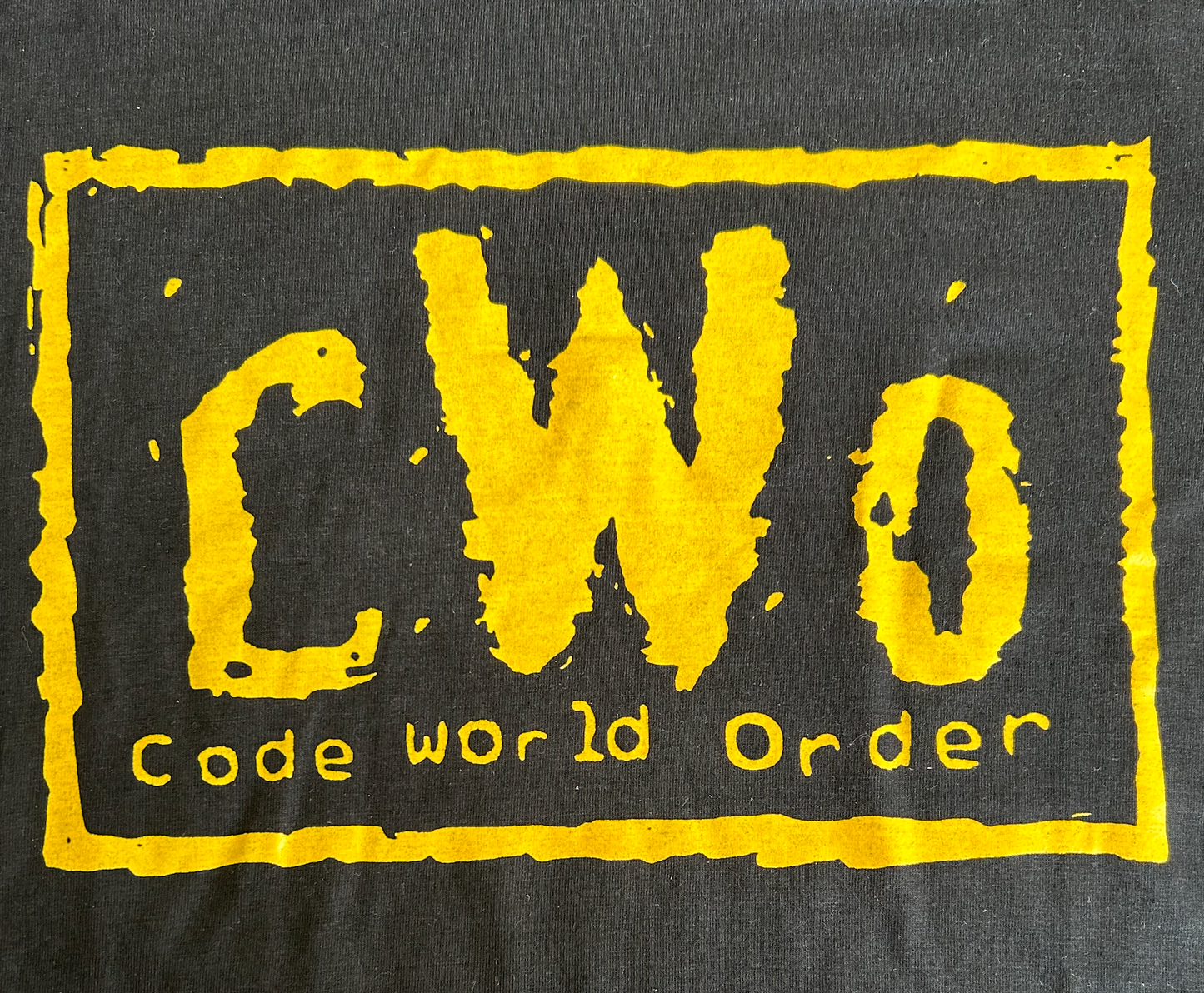 Code World Order Yellow Logo Tee