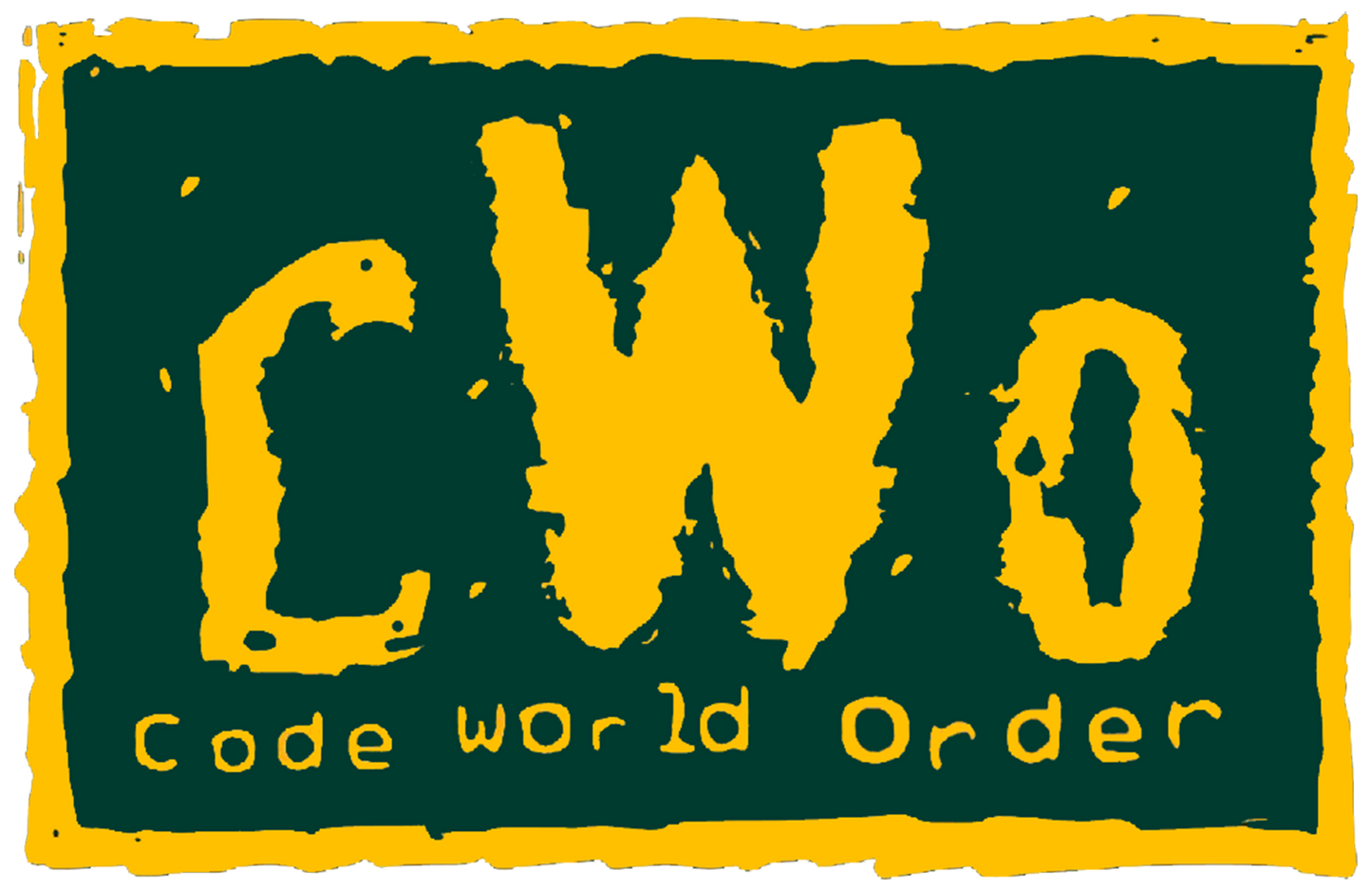 Code World Order Green & Yellow Logo Tee
