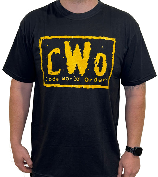 Code World Order Yellow Logo Tee