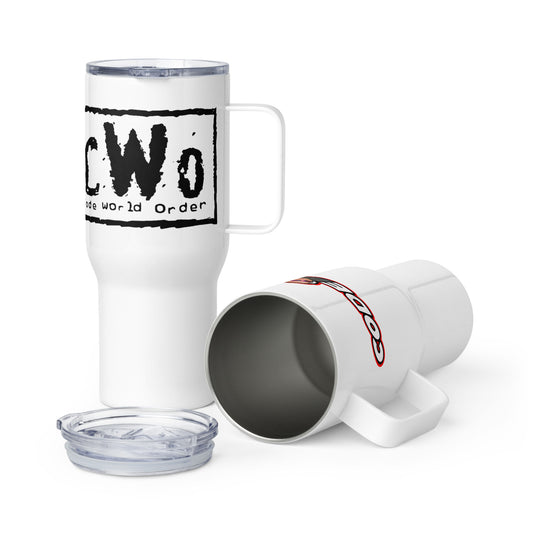 Code World Order Travel mug with a handle